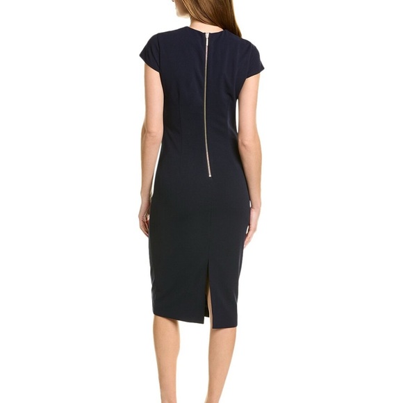 Alexia Admor Navy Janine Crewneck Midi Sheath Dress -  Size Small - MSRP $225 - Picture 3 of 3